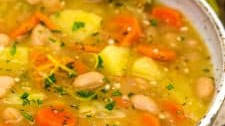 Greek Lemony Bean and Potato Soup