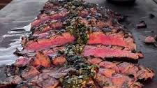 Grilled Flank Steak with Herb Sauce