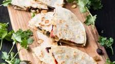 Grilled Veggie Quesadilla with Black Beans
