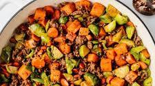 Ground Beef and Sweet Potato Skillet