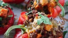 Ground Beef and Sweet Potato Stuffed Bell Peppers