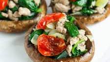 Ground Turkey and Spinach Stuffed Mushrooms