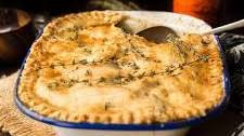 Healthier Gluten Free Chicken Pot Pie with an Herb Crust