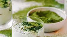Healthy Matcha Cheesecake in a jar