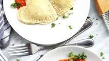 Heart Shaped Ravioli (Homemade Ricotta & Spinach Ravioli)