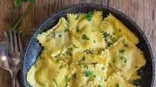 Homemade Creamy Mushroom Ravioli