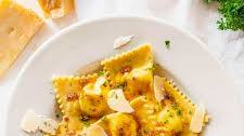 Homemade Five Cheese Ravioli with Garlic Brown Butter