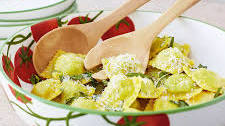 Homemade Ravioli with Spring Peas, Ricotta and Mint