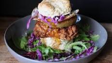 Honey Garlic Chicken and Biscuit Sandwich