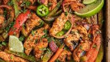 Honey Lime Sheet Pan Chicken Fajitas