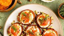 Honey Smoked Salmon Sweet Potato Rounds