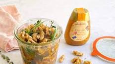 Honey pickled walnuts with thyme and rosemary