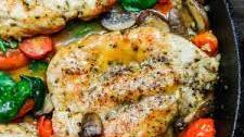 Italian-Style Skillet Chicken with Tomatoes and Mushrooms