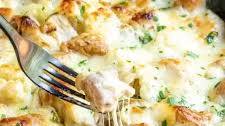 Keto Chicken Alfredo Casserole