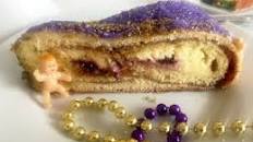 King Cake With Blackberry Cream Cheese Filling