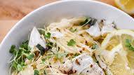 Lemon Cream Linguine with Crab