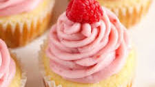 Lemon Cupcakes with Raspberry Buttercream