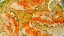 Lemon Garlic Chicken in a White Wine Sauce