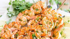 Lemon Garlic Shrimp Skewers