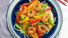Lemon Garlic Shrimp and Snow Pea Stir-Fry
