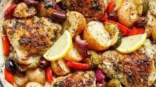 Lemon Herb Mediterranean Chicken + Potatoes (One Pot)