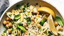 Lemon Herb Pasta Salad with Marinated Chickpeas