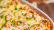 Loaded BBQ Pork Potato Casserole