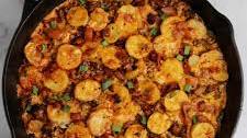 Loaded Ground Beef and Potatoes Skillet