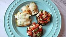 Low Carb Cannelloni w Caprese Topped Eggplant