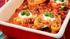 Low Carb Turkey-Stuffed Peppers