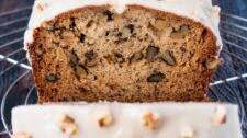 Maple Glazed Banana Walnut Bread