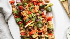 Marinated Tofu and Vegetable Skewers