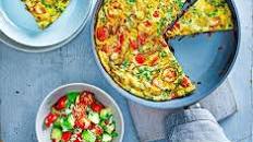 Masala frittata with avocado salsa
