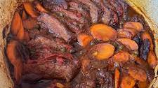 Moroccan-Spiced Brisket with Onions, Carrots and Apricots