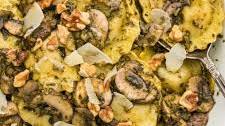 Mushroom Ravioli with Pesto