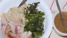 Mustard Greens and Smoked Trout Rice Bowl