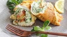 Omelet Wrap with Salmon and Creamy Cottage Cheese Filling
