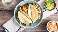 One-Pan Sweet & Spicy Chicken Thigh Tacos with creamy lime slaw