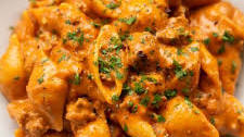 One Pot Creamy Beef Pasta