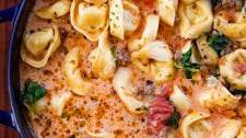 One Pot Italian Sausage Tortellini Soup