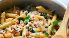 One-Pot Pasta with Ground Turkey and Spinach