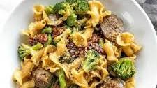 One Pot Sausage and Sun Dried Tomato Pasta