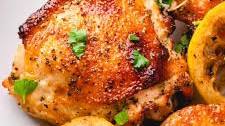 Oven Baked Lemon Pepper Chicken Thighs