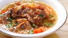 Oxtail Soup with Red Wine and Root Vegetables