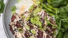 Pan-Seared Sesame-Crusted Tuna Rice Bowls