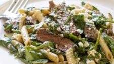 Pasta with Steak and Spinach