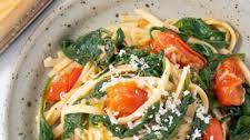 Pasta with Tomatoes and Spinach.