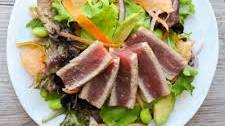 Perfectly Seared Ahi Tuna Steak Salad