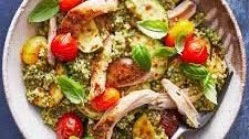 Pesto Chicken Quinoa Bowls