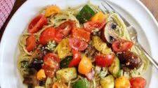 Pesto Pasta with Cherry Tomatoes